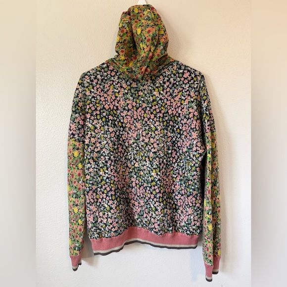 Anthropologie Conditions Apply Felicity Floral Print Quilted Hoodie Large - Picture 9 of 10
